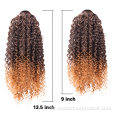 Сінтэтычныя хвосцікі Afro Kinky Curly Ombre на шнурках